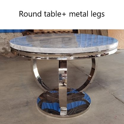 FD-002 Round marble shiny dining table