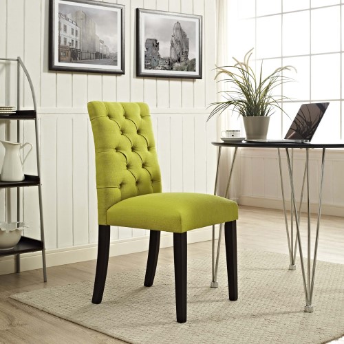 FC-1818-wave back with Button Tufted Fabric Dining Chair