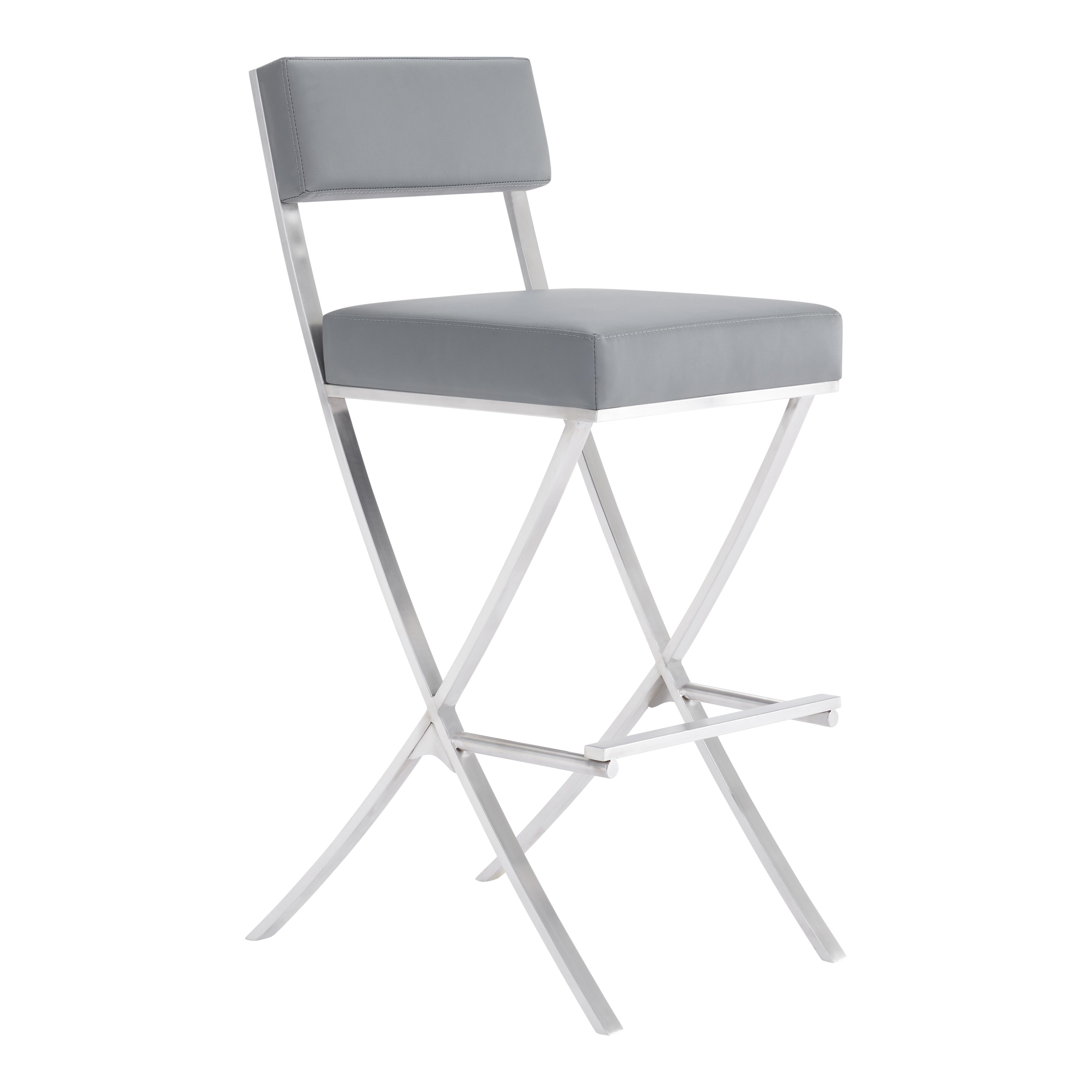 SL-1714  stainless steel X leg Barstool