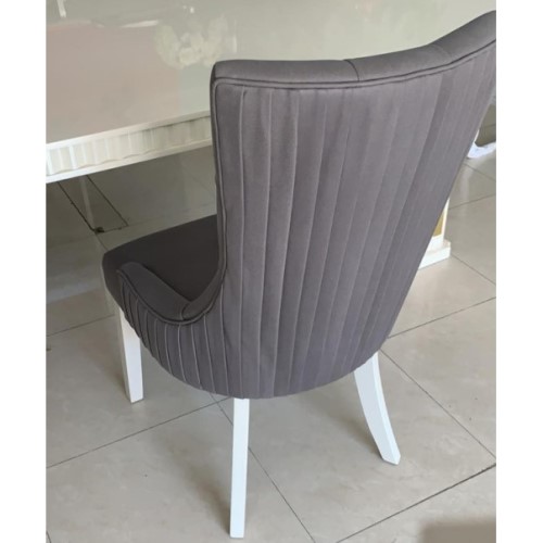 FC-1817X-folded fabric back button tufed Dining Chair