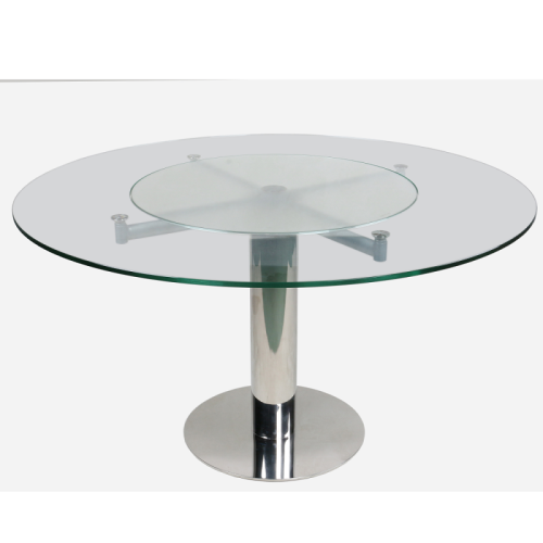 FC-098 glass top swivel dining table