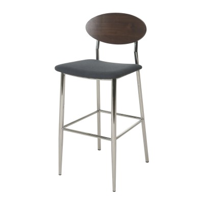 SL-178 walnut back upholstered barstool