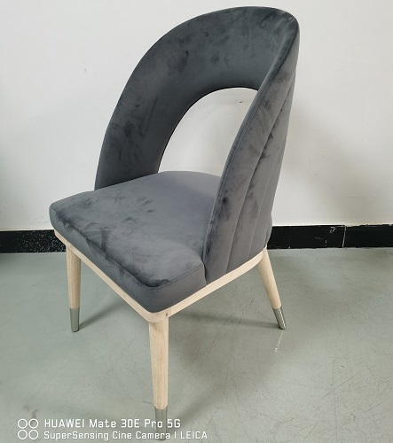 DC-41 Upholstered open wooden Chair  