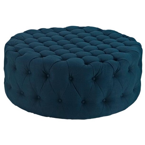 SL-061-RND Upholstered buttoned Fabric Ottoman