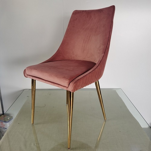 FC-23005- folding fabric golden dining chair